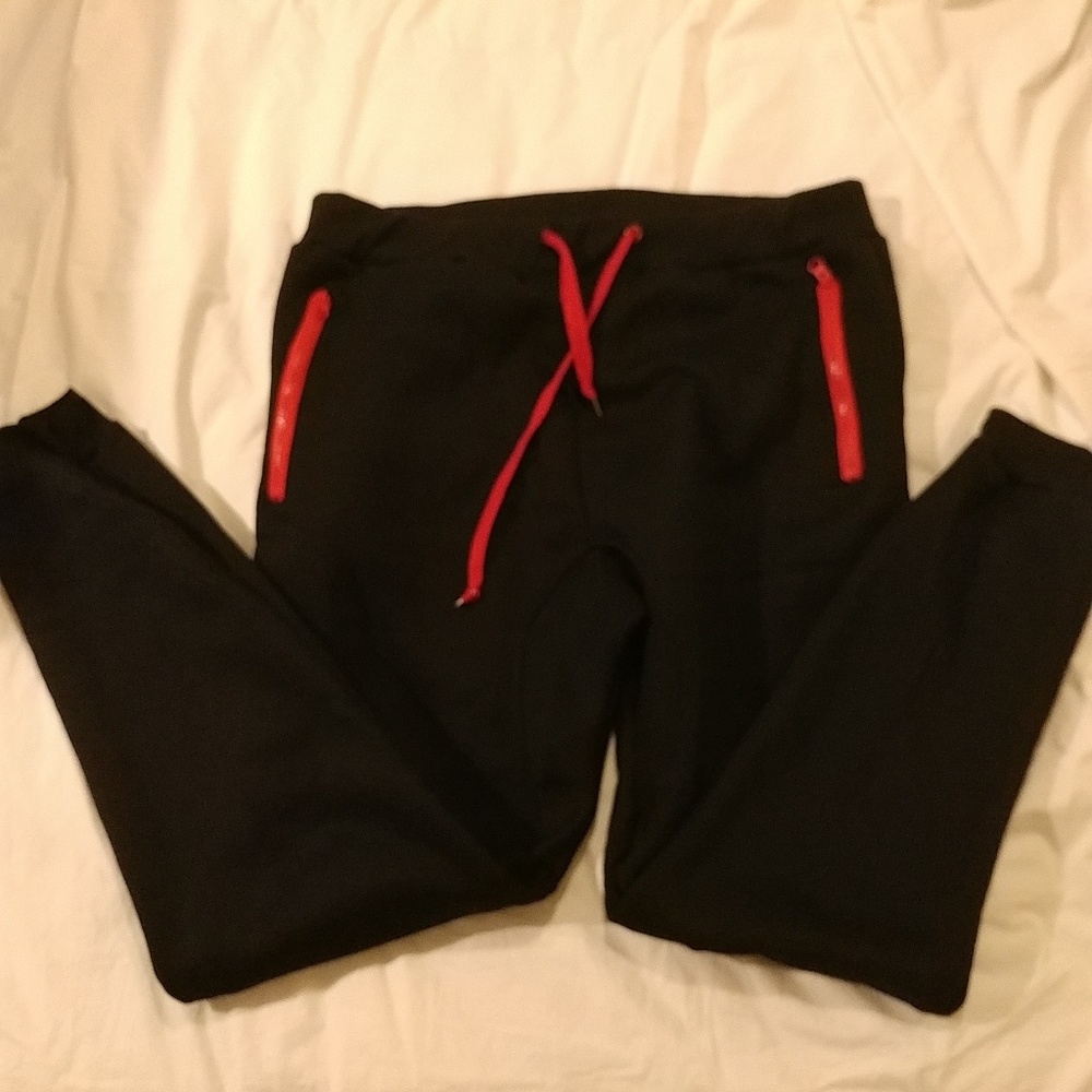 Mens black and red NWT sweat pants XXL